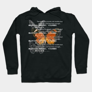 A butterfly counts not months but moments quote y2k style design Hoodie